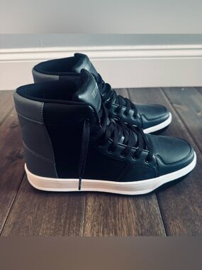 William Rast Empire Black & Gray Lace Up Streetwear Sneakers Mens 10.5